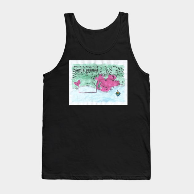 Santa Barbara Tank Top by PendersleighAndSonsCartography